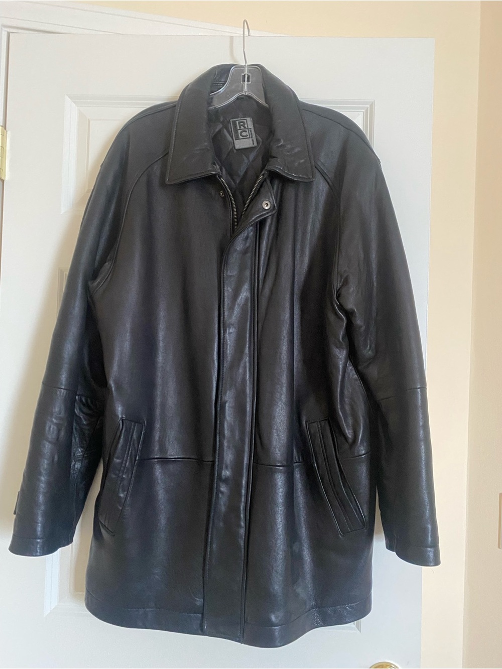Men’s Brown Leather Jacket-RC Brand.
